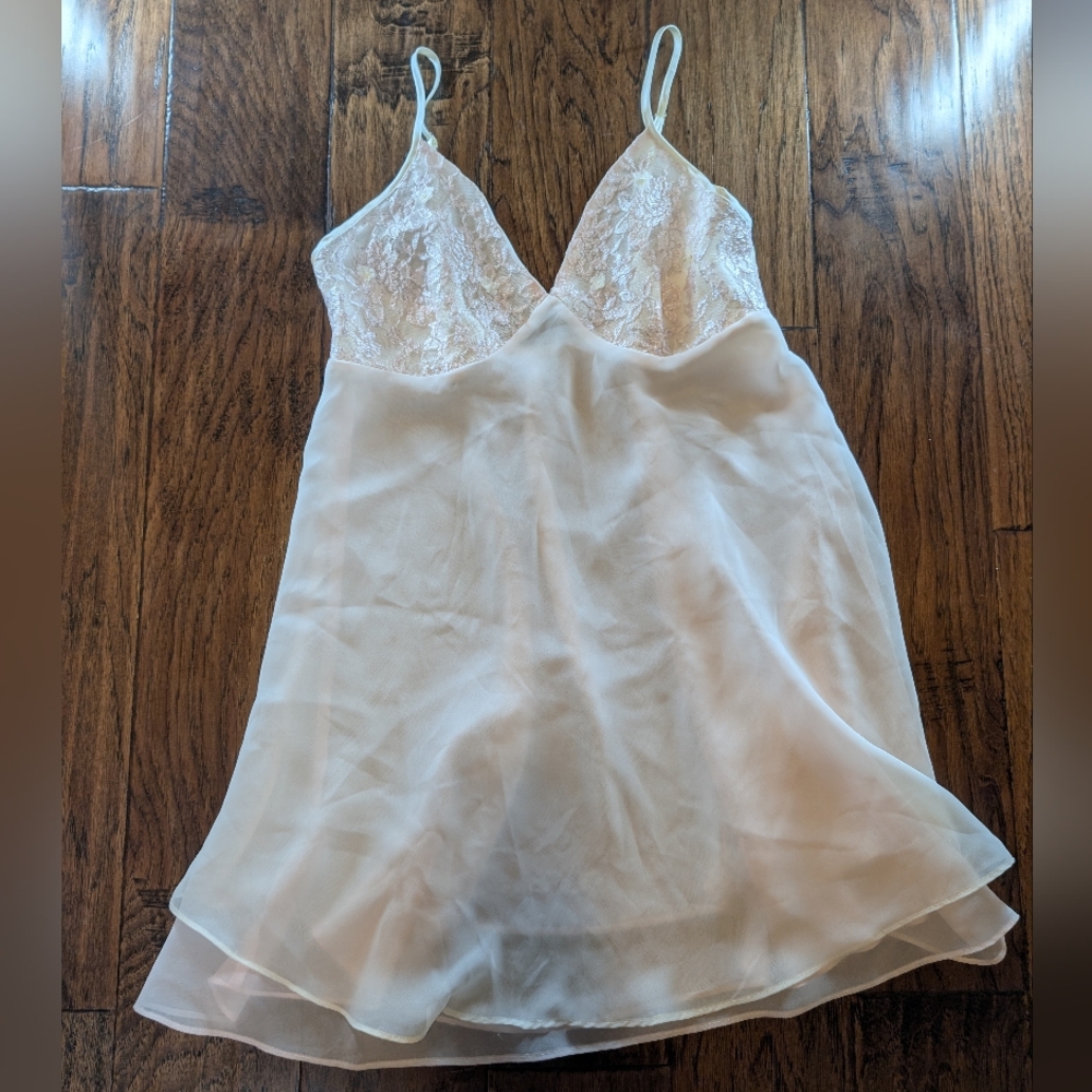 Secret Treasures Elegant Lace Slip Dress